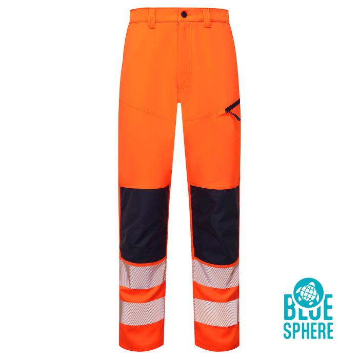 Essentials Hi Vis Eco Coolair 4-Way Stretch Orange Trousers