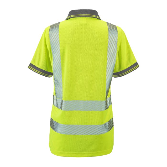 Ladies Hi Vis Yellow Savannah Bird Eye Polo